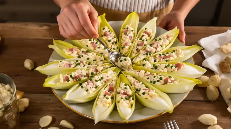 Petites barquettes d’endive au jambon : mon apéritif ultra express prêt en quelques minutes Petites barquettes d’endive au jambon : mon apéritif ultra express prêt en quelques minutes
