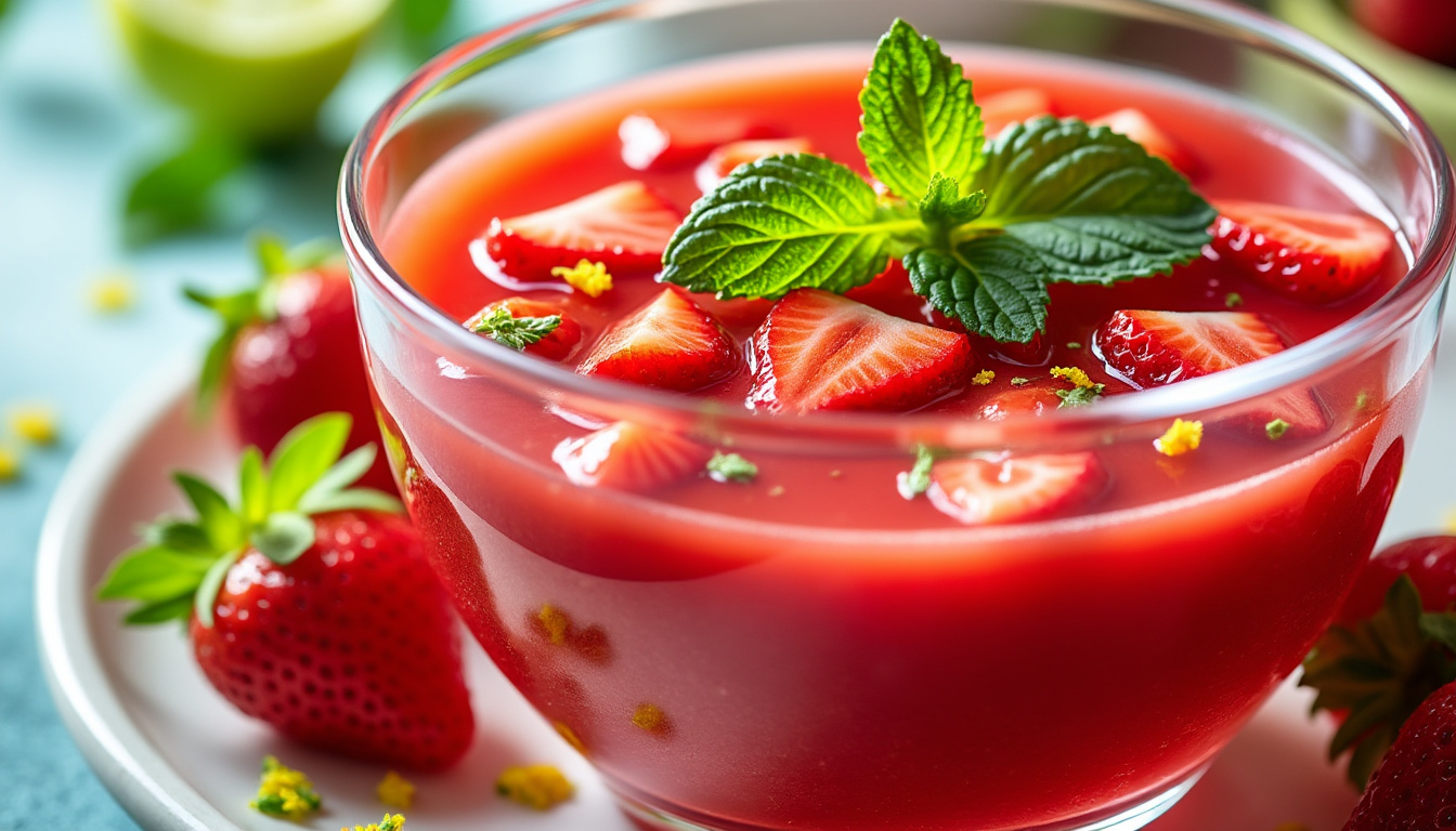 découvrez comment préparer une délicieuse soupe de fraises sans cuisson, facile et rapide à réaliser, parfaite pour une dessert frais et léger.