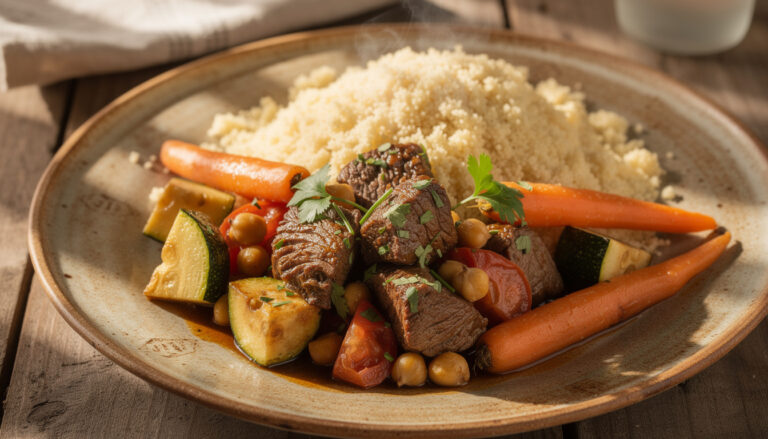 découvrez notre guide étape par étape pour préparer un couscous boeuf savoureux, un plat traditionnel riche en saveurs et facile à réaliser.